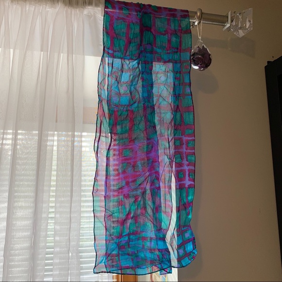 2x HP🎉🎉 Vintage Blue and Purple Scarf - Picture 3 of 5